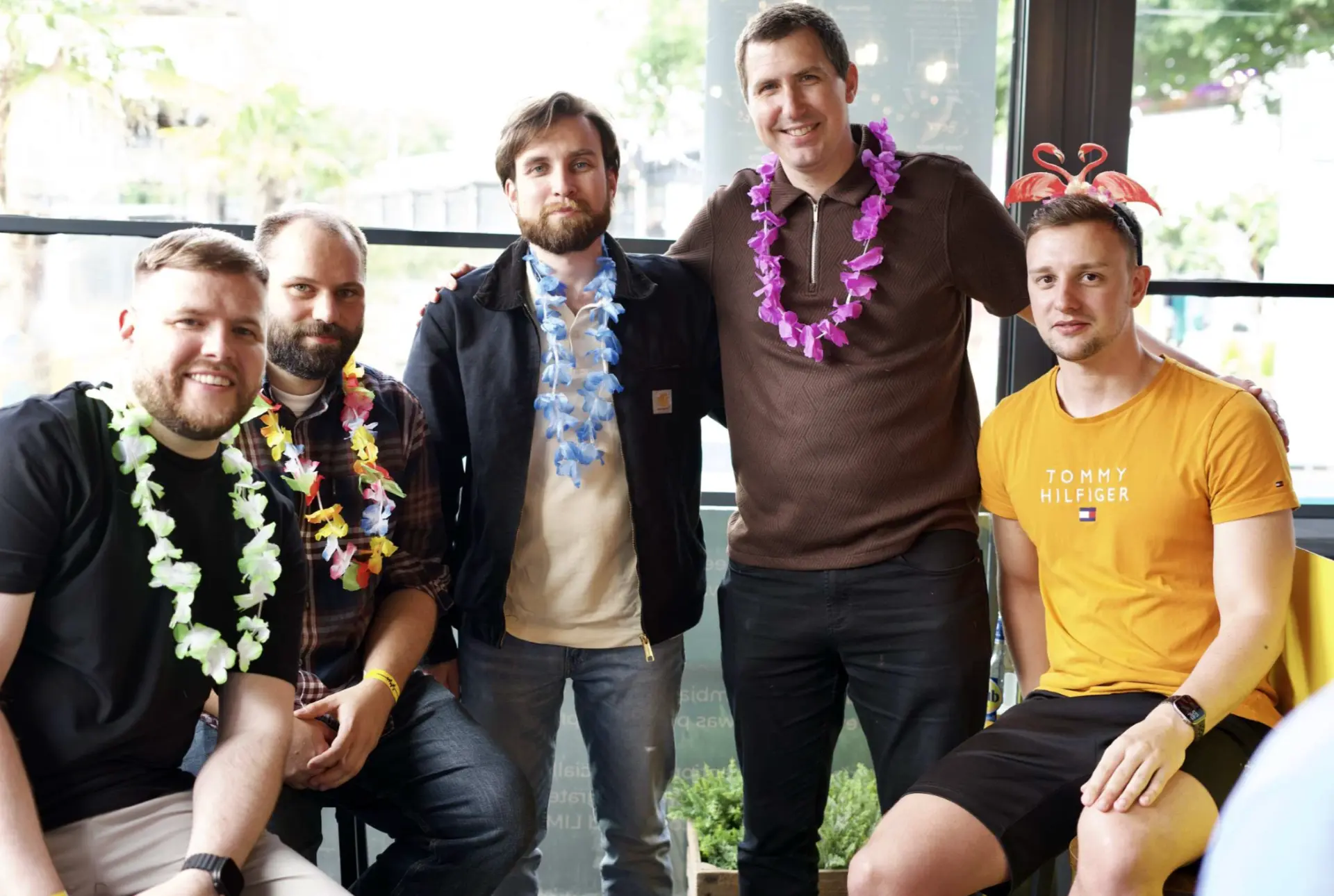 PayCaptain team and customers at a company event
